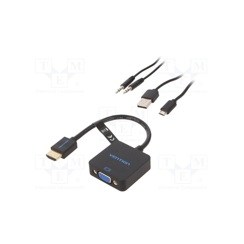 1 pcs x VENTION - ACRBB - Converter, HDMI 1.4, 0.15m, black