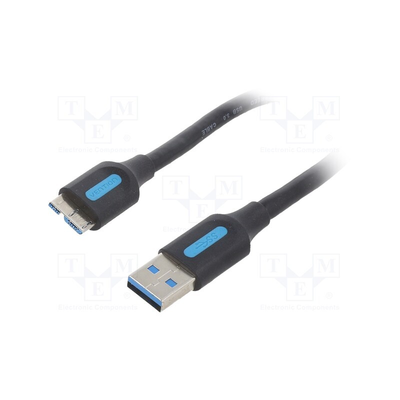 1 pcs x VENTION - COPBF - Cable, USB 3.0, USB A plug,USB B micro plug, nickel plated, 1m