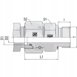 Stauff gevm 15 l 22 dko wd straight connector m22 x 1