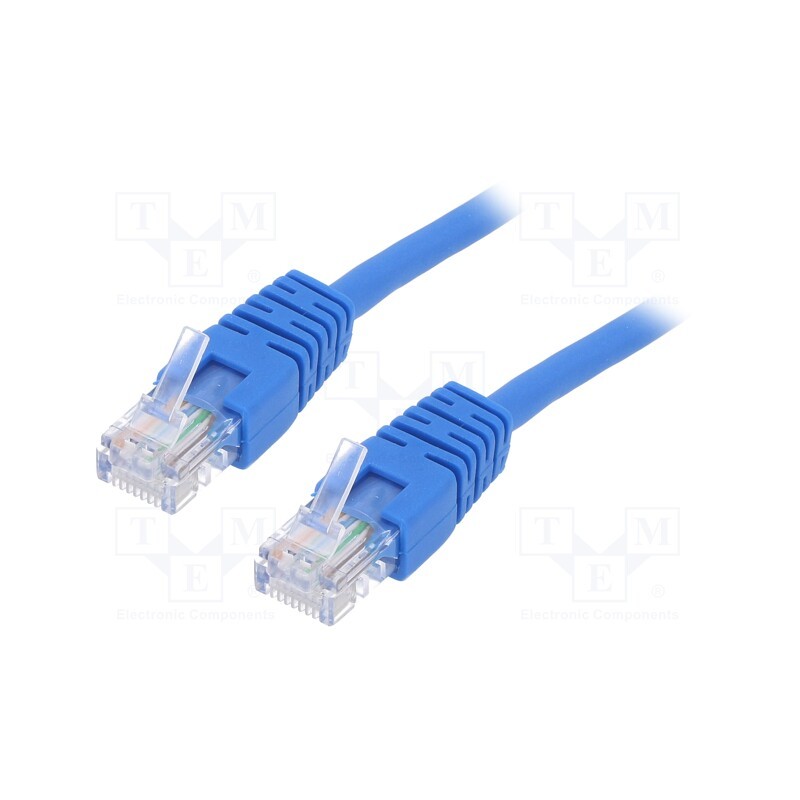 1 pcs x GEMBIRD - PP12-5M/B - Patch cord, U/UTP, 5e, stranded, CCA, PVC, blue, 5m, 26AWG
