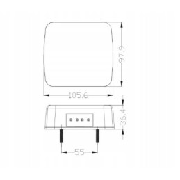 4-function LED rear lamp 12 24v tow truck trailer