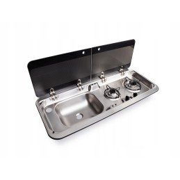 2-burner stove with sink, left side, carbest