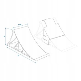 Strong, light wheel chock for camper trailers, etc., high quality, white