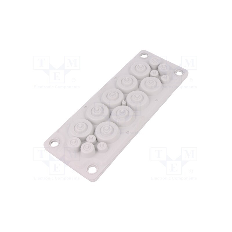 1 pcs x HT HI TECH POLYMERS - HTC-17-TPE - Multigate grommet, elastomer thermoplastic TPE, light grey