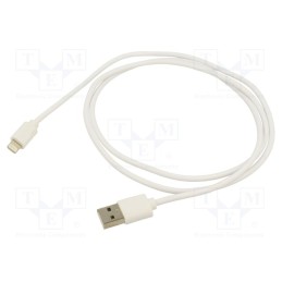 1 pcs x AKYGA - AK-USB-30 - Cable, USB 2.0, Apple Lightning plug,USB A plug, nickel plated