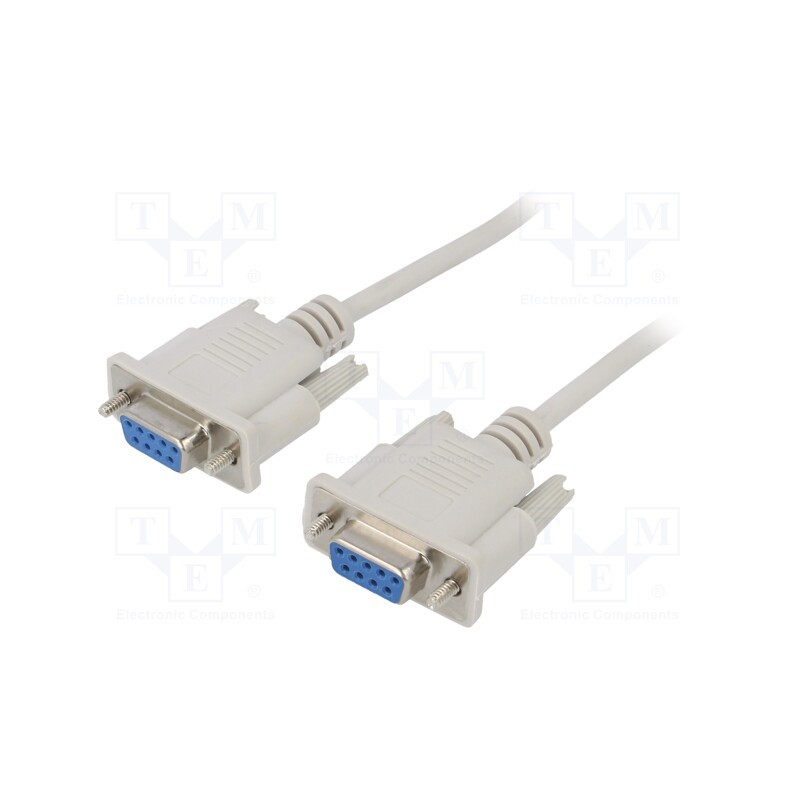 1 pcs x AKYGA - AK-CO-04 - Cable, D-Sub 9pin socket,both sides, 2m, white, connection 1: 1