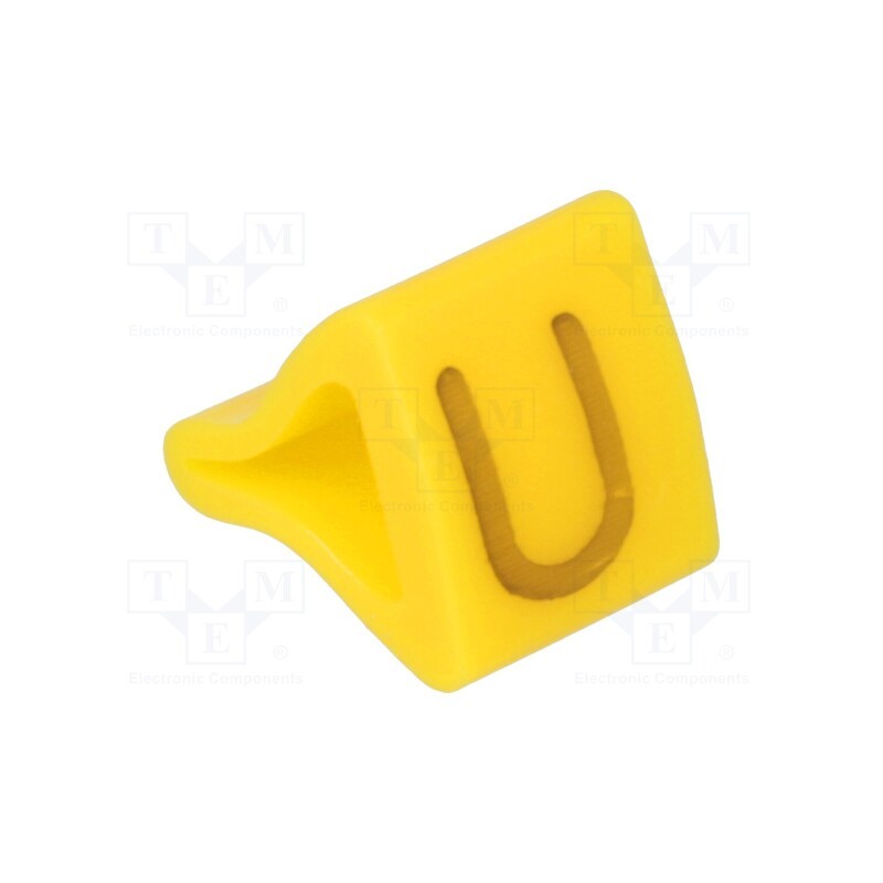 1 pcg x KURANT - MZ-1/U - Markers, Marking: U, 1.7÷3.5mm, H: 7mm, A: 6mm, -30÷100°C, leaded