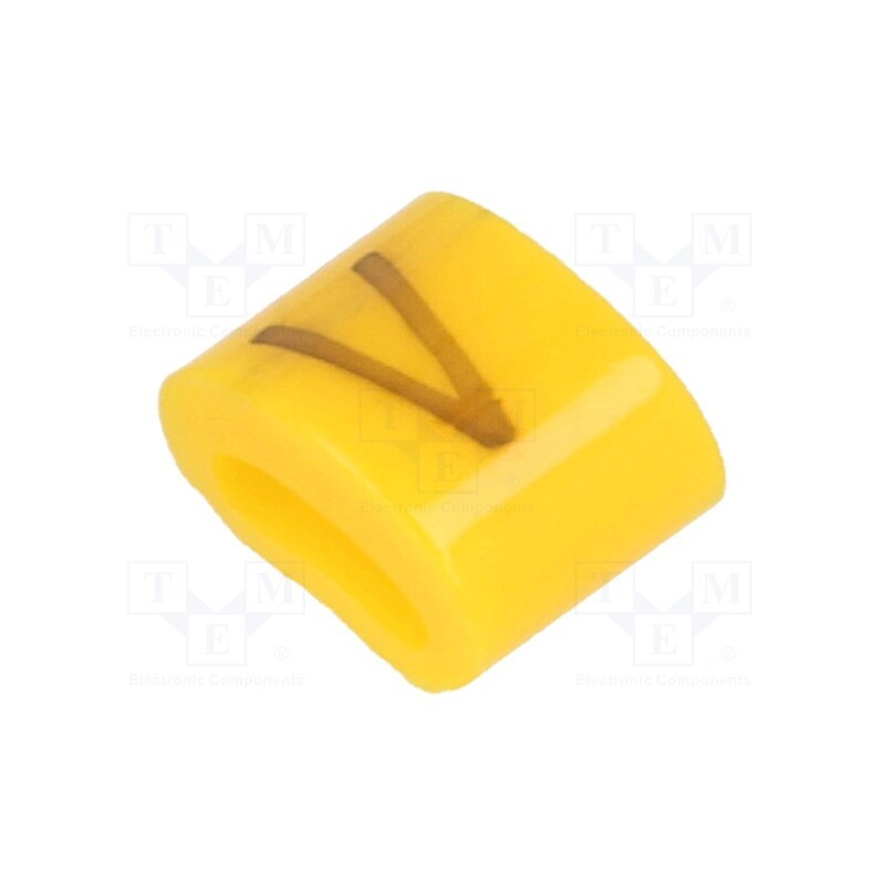 1 pcg x KURANT - MZ-0/V - Markers, Marking: V, 1.1÷2.5mm, H: 3mm, A: 6mm, -30÷100°C, leaded