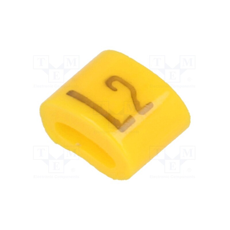 1 pcg x KURANT - MZ-0/L2 - Markers, Marking: L2, 1.1÷2.5mm, H: 3mm, A: 6mm, -30÷100°C, leaded