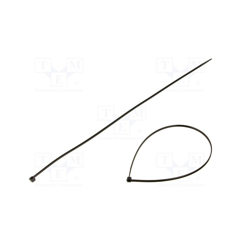 1 pcg x RADPOL - TOOCB037003601 - Cable tie, L: 370mm, W: 3.6mm, polyamide, 180N, black, 100pcs.