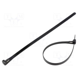 1 pcg x QOLTEC - 52229 - Cable tie, multi use, L: 250mm, W: 7.2mm, polyamide, black, 100pcs.
