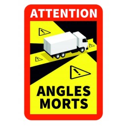 Angles morts sticker, truck blind spots, set of 5 pcs