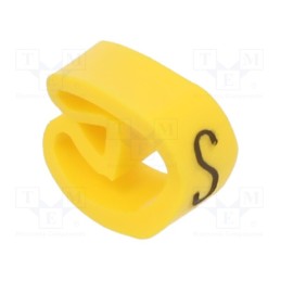 1 pcg x PARTEX - PA-20004AV40.S - Markers, Marking: S, 4÷10mm, PVC, yellow, -30÷60°C, leaded, PA-2