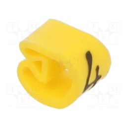 1 pcg x PARTEX - PA-10003AV40.4 - Markers, Marking: 4, 2.5÷5mm, PVC, yellow, -30÷60°C, leaded, PA-1