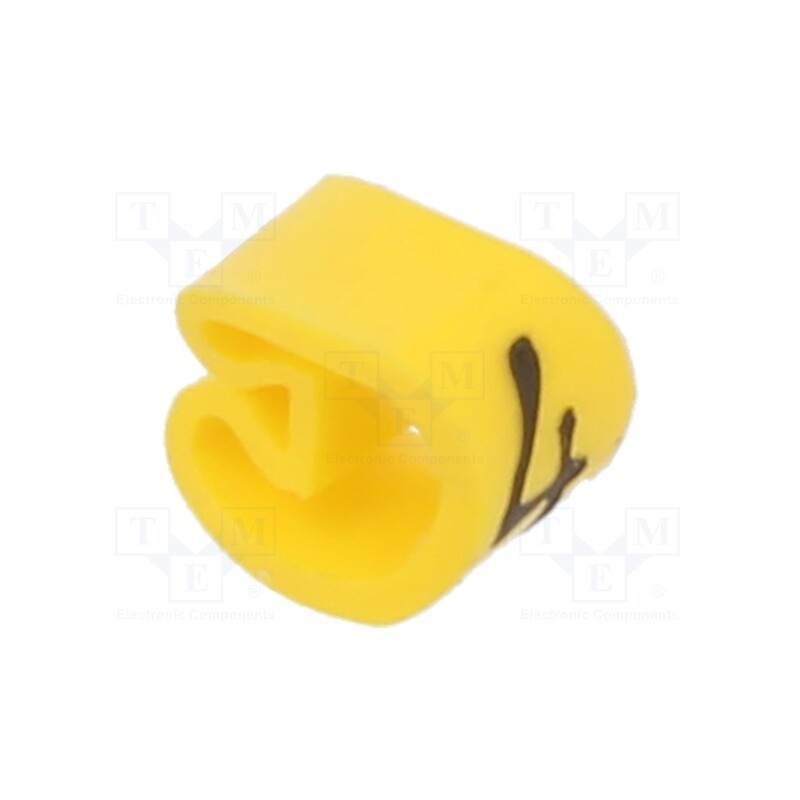 1 pcg x PARTEX - PA-10003AV40.4 - Markers, Marking: 4, 2.5÷5mm, PVC, yellow, -30÷60°C, leaded, PA-1