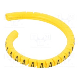 1 pcg x PARTEX - PA-02003PV40.A - Markers, Marking: A, 1.3÷3mm, PVC, yellow, -30÷60°C, leaded, PA-02