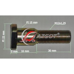 Front wheel bolt stud, frame 7a, 7b, one-sided