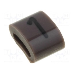1 pcg x KURANT - MZ-MKK-0/1 - Markers, Marking: 1, 1.1÷2.5mm, H: 3mm, A: 6mm, -30÷100°C, leaded