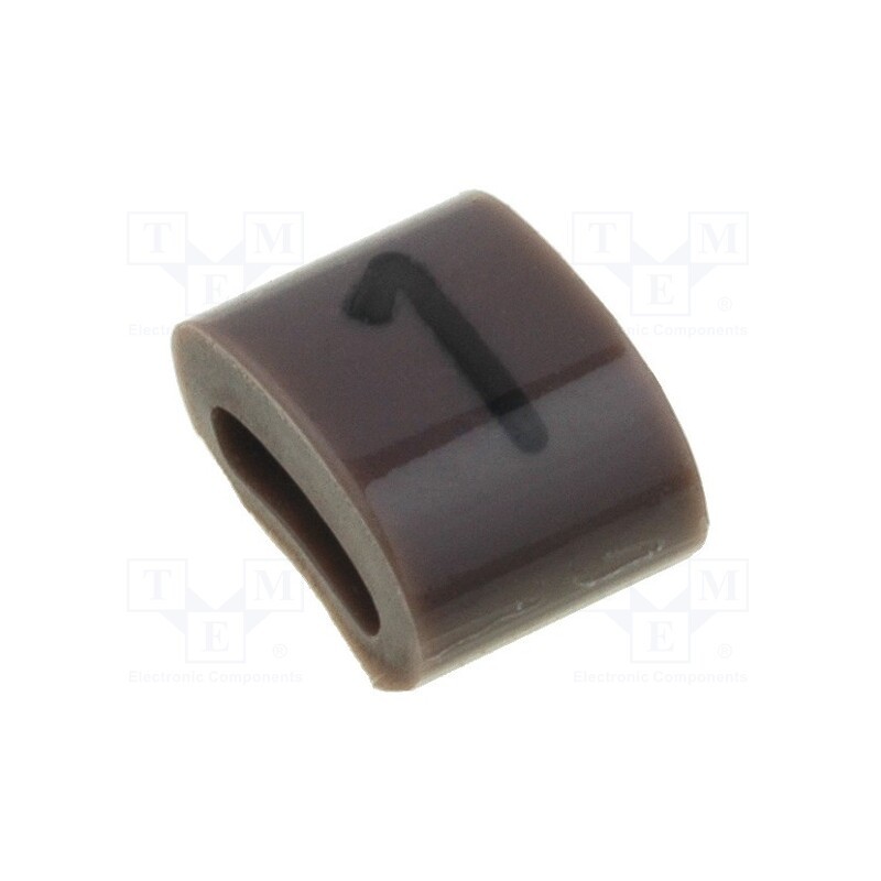 1 pcg x KURANT - MZ-MKK-0/1 - Markers, Marking: 1, 1.1÷2.5mm, H: 3mm, A: 6mm, -30÷100°C, leaded