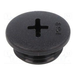 1 pcg x ALPHA WIRE - HPP9 BK080 - Stopper, PG9, polyamide, black, Thread: PG, 6mm, 10pcs.