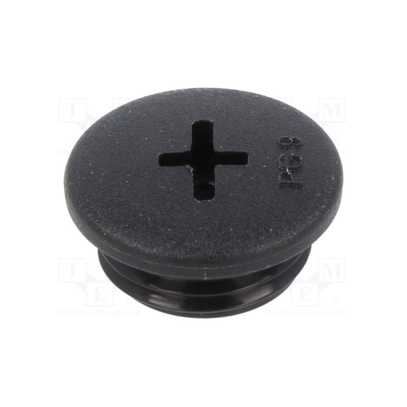 1 pcg x ALPHA WIRE - HPP9 BK080 - Stopper, PG9, polyamide, black, Thread: PG, 6mm, 10pcs.
