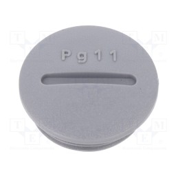 1 pcg x ALPHA WIRE - HPP11 SL080 - Stopper, PG11, polyamide, dark grey, Thread: PG, 6mm, 10pcs.