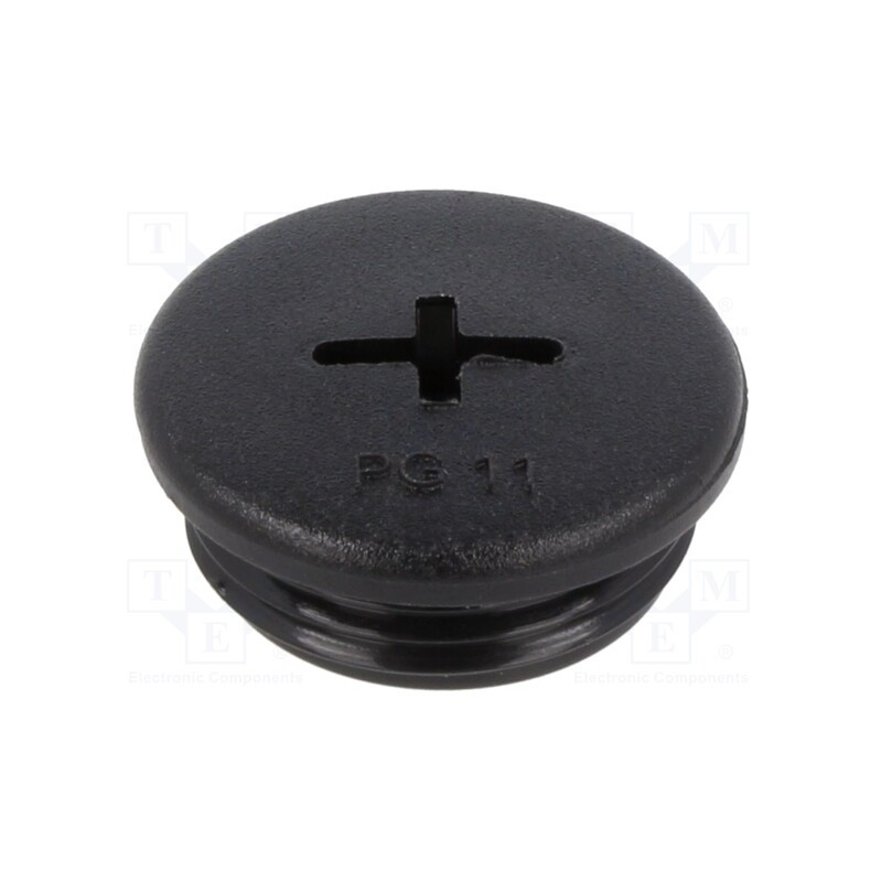 1 pcg x ALPHA WIRE - HPP11 BK080 - Stopper, PG11, polyamide, black, Thread: PG, 6mm, 10pcs.
