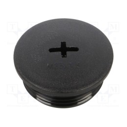 1 pcg x ALPHA WIRE - HPM25 BK080 - Stopper, M25, 1.5, polyamide, black, Thread: metric, 10mm, 10pcs.