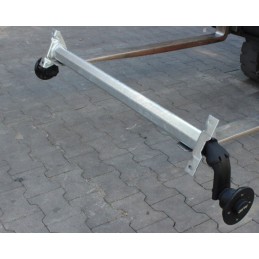Unbraked trailer axle al ko 1000mm 100x4