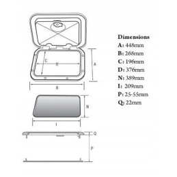 Luk opening window euro1 270x450mm PVC