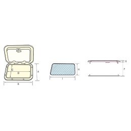 Luk opening window euro1 270x450mm PVC