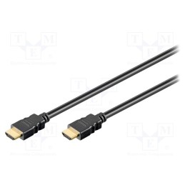 1 pcs x Goobay - 51822 - Cable, HDMI 1.4, HDMI plug,both sides, PVC, 5m, black