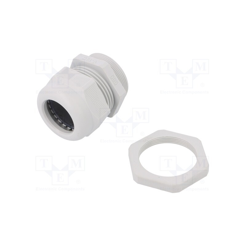 1 pcs x OBO BETTERMANN - V-TEC PG36+ LGR - Cable gland, PG36, IP68, polyamide, light grey, V-TEC PG