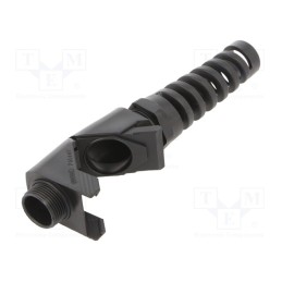 1 pcs x HUMMEL - 1.314.2501.51 - Cable gland, angular,with strain relief, M25, 1.5, IP68, black