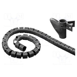 1 pcs x Goobay - 51924 - Spiral wrapping, ØBundle : 20mm, L: 2.5m, Body: black