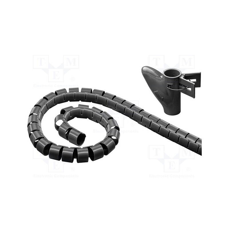 1 pcs x Goobay - 51924 - Spiral wrapping, ØBundle : 20mm, L: 2.5m, Body: black