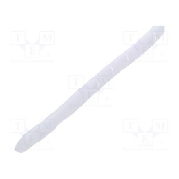 1 pcs x QOLTEC - 52262 - Spiral wrapping, ØBundle : 14mm, white,transparent, L: 10m