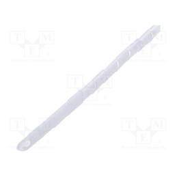 1 pcs x QOLTEC - 52261 - Spiral wrapping, ØBundle : 12mm, white,transparent, L: 10m