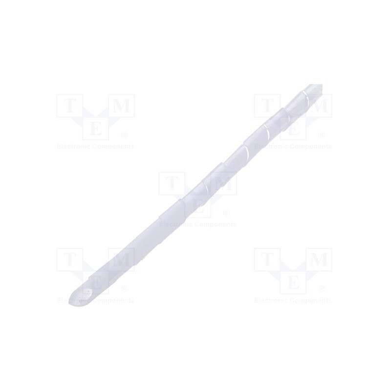 1 pcs x QOLTEC - 52261 - Spiral wrapping, ØBundle : 12mm, white,transparent, L: 10m