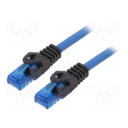 1 pcs x LOGILINK - CPP005 - Patch cord, U/UTP, 6a, solid, Cu, blue, 5m, RJ45 plug,both sides