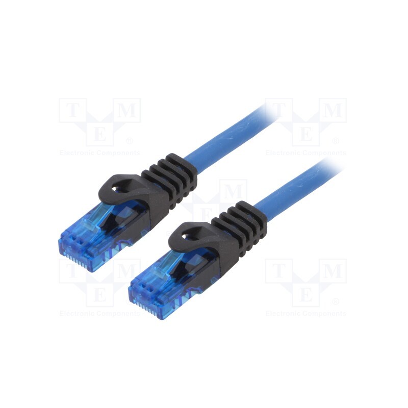 1 pcs x LOGILINK - CPP005 - Patch cord, U/UTP, 6a, solid, Cu, blue, 5m, RJ45 plug,both sides