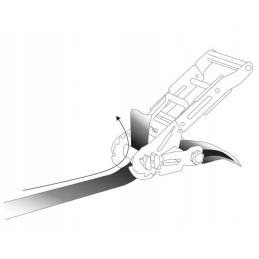 Fastening belt for belting, 35mm belt with tensioner, 1m