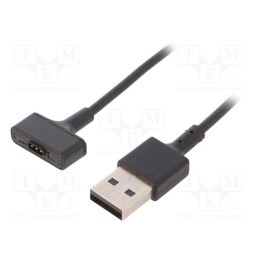 1 pcs x AKYGA - AK-SW-23 - Cable: for smartwatch charging, 1m, Fitbit Ionic, black, 1A