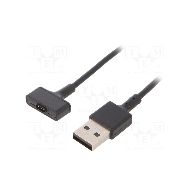 1 pcs x AKYGA - AK-SW-23 - Cable: for smartwatch charging, 1m, Fitbit Ionic, black, 1A