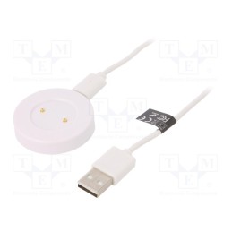 1 pcs x AKYGA - AK-SW-05 - Cable: for smartwatch charging, 1m, white, 1A