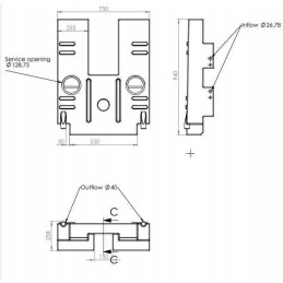 Water tank Ducato Boxer Jumper 75l Aplast