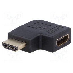 1 pcs x AKYGA - AK-AD-45 - Adapter, HDMI 1.4, HDMI socket 90°,HDMI plug, black