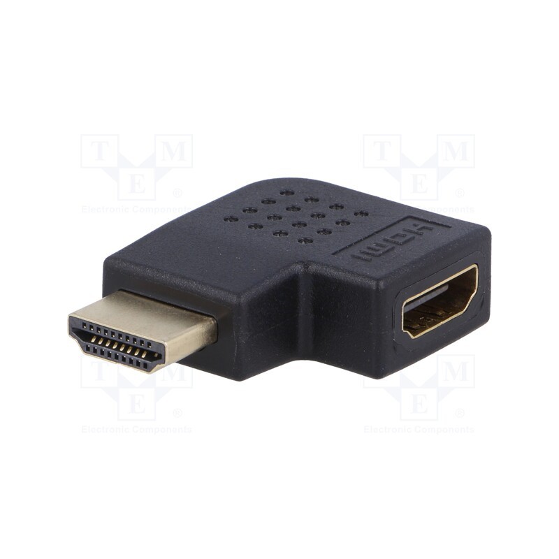 1 pcs x AKYGA - AK-AD-45 - Adapter, HDMI 1.4, HDMI socket 90°,HDMI plug, black