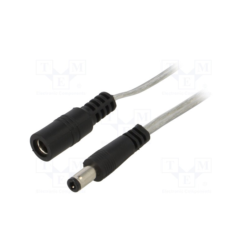 1 pcs x BQ CABLE - DC.EXT.8600.0100 - Cable, 2x0.5mm2, DC 5,5/2,5 plug,DC 5,5/2,5 socket, straight