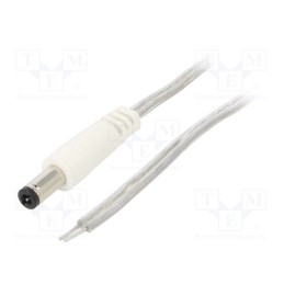 1 pcs x BQ CABLE - DC.CAB.8610.0500 - Cable, 2x0.5mm2, wires,DC 5,5/2,5 plug, straight, transparent, 5m